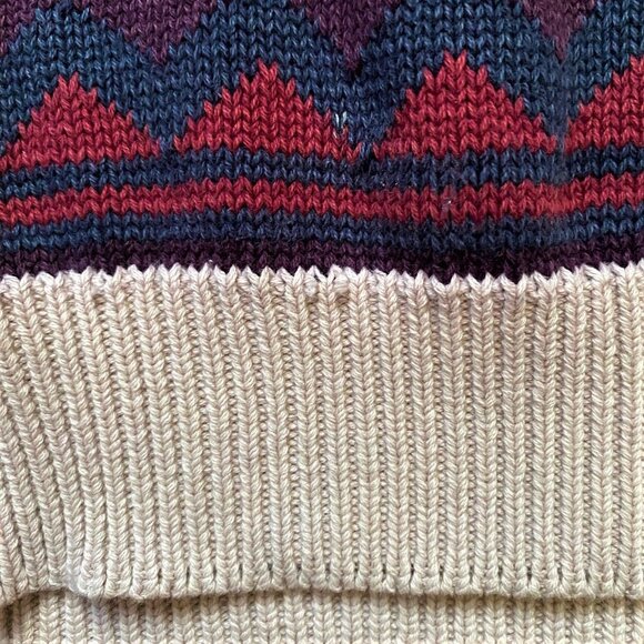 Vintage 80s/90s knit sweater geometric pattern - Picture 13 of 15